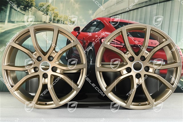 21-inch wheel rim set Cayenne Exclusive Design, 11J x 21 ET49 + 9,5J x 21 ET46, for Cayenne Coupé, neodyme
