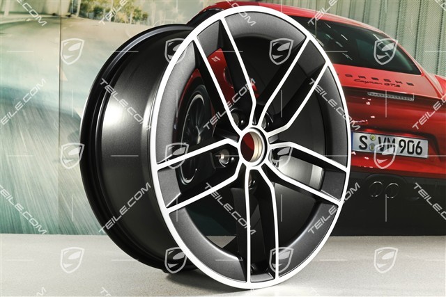 20" Carrera Exclusive Design Felge, 8,5J x 20 ET50, Schwarz Seidenmatt
