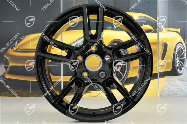 19" Felgensatz Panamera, 9J x 19 ET64 + 10,5J x 19 ET62, schwarz hochglanz