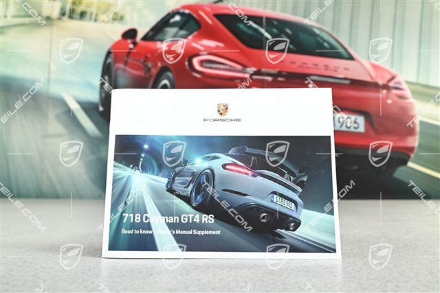 Porsche 718 GT4RS Driver's Manual - instrukcja obsługi, angielski