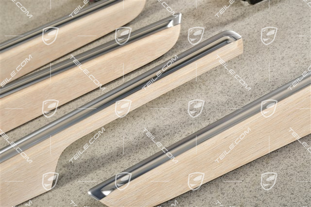 Dashboard and doors trim moulding set / kit, White Oak, Chalked