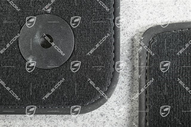 Fußmatten Satz, 4 Teile, schwarz