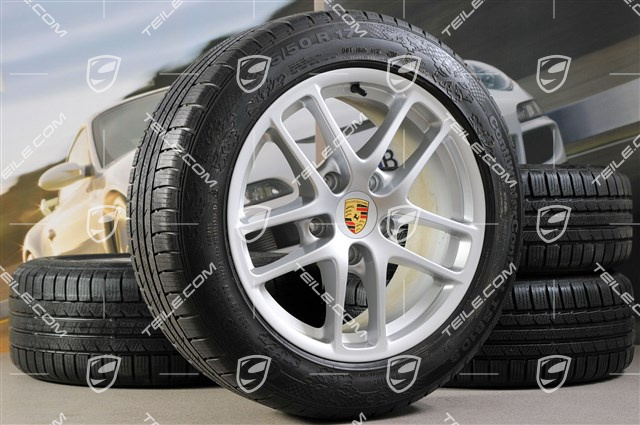 17" Cayman Winterräder Satz, Felgen vorne 6,5J x 17 ET55 + hinten 8J x 17 ET40 + NEUE Winterreifen 205/55 R17 + 235/50 R17, ohne RDK