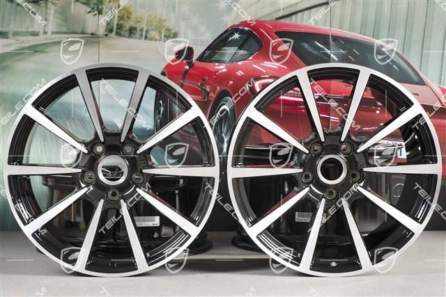 20" Carrera Classic Felgen Satz, 8,5J x 20 ET51 + 11J x 20 ET70, schwarz hochglanz