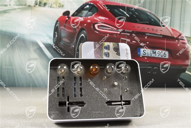 Ersatzlampenkasten, Set Glühlampen und Sicherungen 12 Volt für Porsche 993