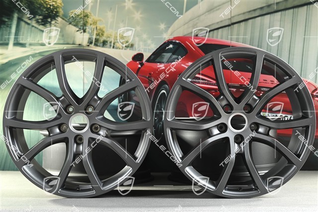21" Felgensatz Cayenne Exclusive Design, 11J x 21 ET49 + 9,5J x 21 ET46, für den Cayenne Coupé, vesuvgrau