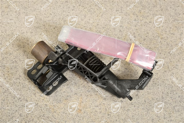 R, Mechanizm klamki wewnętrznej z czerwonym paskiem, L