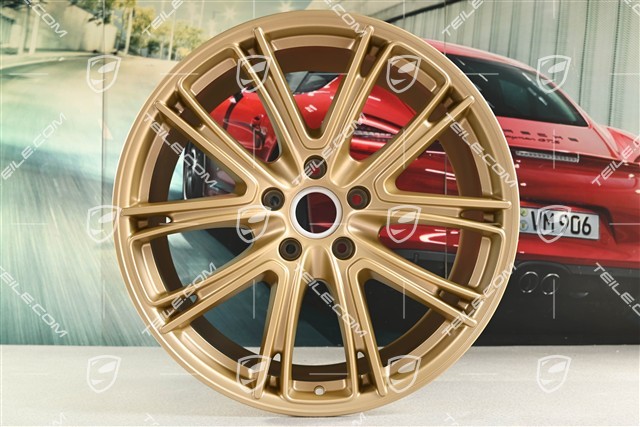 21" Komplet felg Panamera Exclusive, 9,5J x 21 ET71 + 11,5J x 21 ET69, Aurum