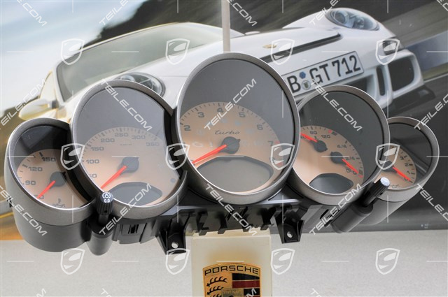 Iinstrument cluster, Turbo / 6-speed transmission, EXCLUSIVE programe, dials in Sand Beige