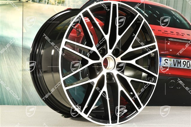 21" Felga Cayenne RS Spyder Design, 11J x 21 ET49, czarny wysoki połysk