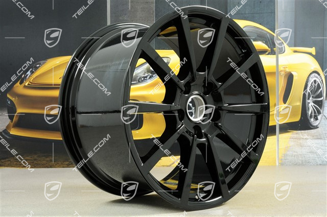 20" Carrera Classic (II) Felgensatz, Felgen 8,5 J x 20 ET49 + 11,5 J x 20 ET76, in Schwarz Hochglanz