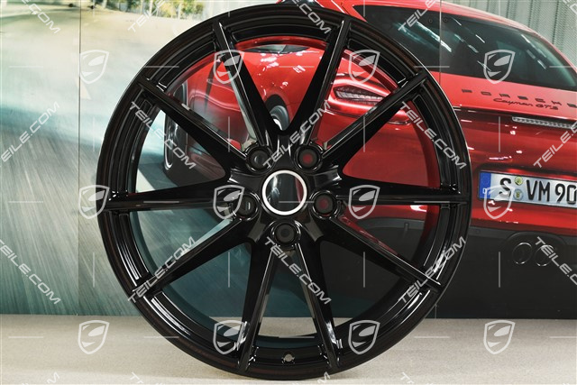21" Felge Carrera S, 11,5 J x 21 ET67, Schwarz Hochglanz