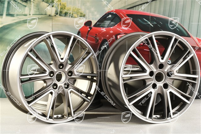 20-inch wheel rim Exclusive Design, 10,5J x 20 ET71 + 9,5J x 20 ET71, for winter use, silk gloss platinum