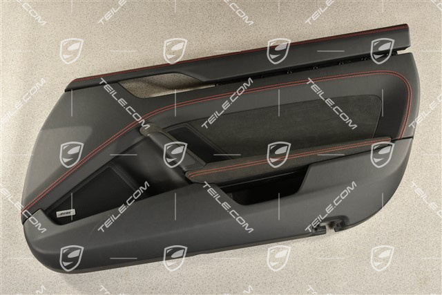GT3, Türverkleidung, Leder / Alcantara, Schwarz / Indischrot Naht Faden, BOSE, R