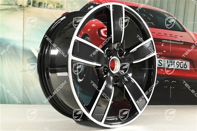 20-inch wheel rim set Carrera Sport, 8,5J x 20 ET49 + 11,5J x 20 ET56, black high gloss