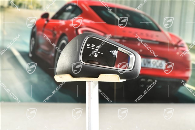 Wählhebelgriff Oberteil, Leder, Schwarz