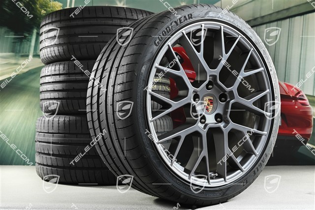 20+21" RS Spyder summer wheel set, rims 8.5J x 20 ET50 + 11.5J x 21 ET79, Goodyear summer tyres 245/35 R20 + 315/30 R21