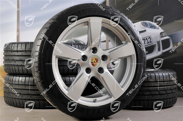 19" Cayman S Sommerräder Satz, 8,J x 19 ET57 + 9,5J x 19 ET45, Reifen 235/40 ZR19 + 265/40 ZR19 + RDK