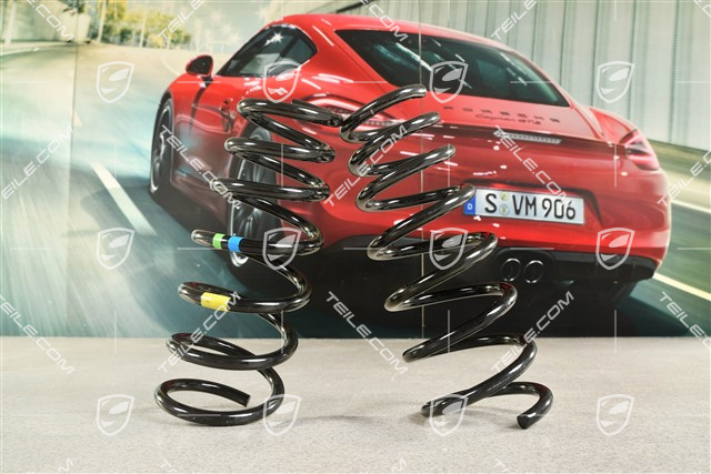 Schraubenfeder, / PDCC, Carrera 2, Kennzeichnung gelbgrün / hellblau, Satz, L+R