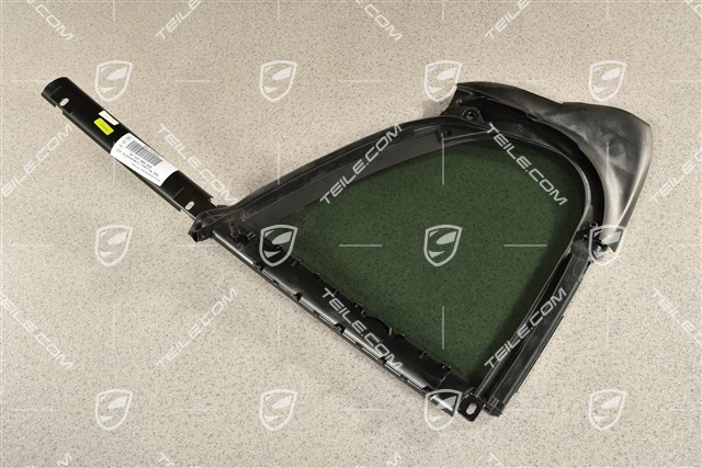 Rear door side window glass, including roll up blind adapter, Privacy glazing, L