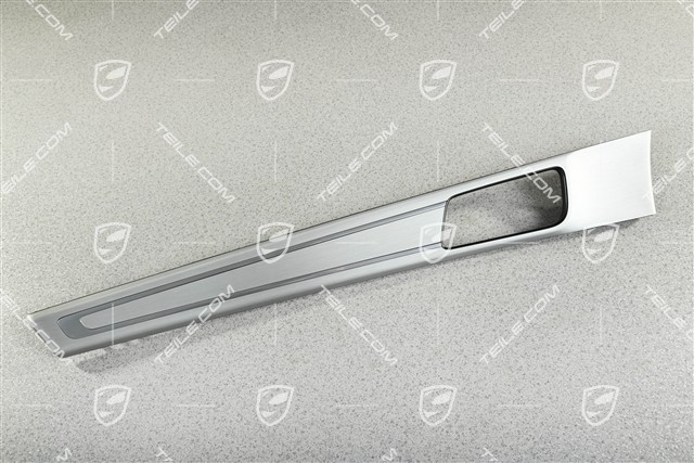 Zierleiste für die Türverkleidung, vorne links, gebürstetes Aluminium