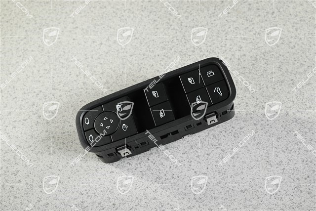 Fensterheber Schalter, Fahrerseite, Schwarz-matt