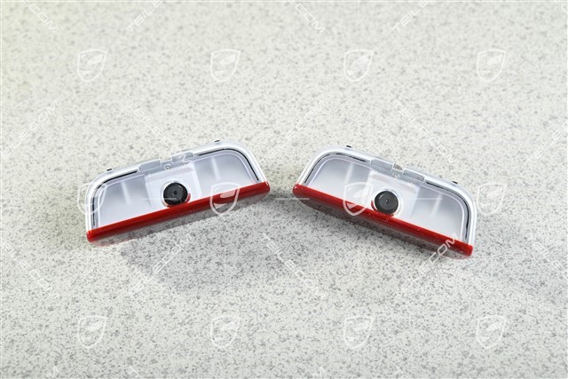 Projektor LED, Napis "Porsche", Zestaw instalacyjny