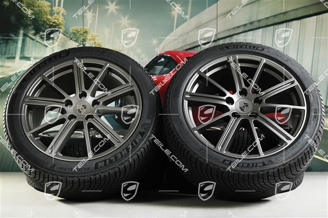 20" Panamera Turbo Koła zimowe, komplet, felgi 9,5J x 20 ET71 + 10,5J x 20 ET71 + opony zimowe Michelin Pilot Alpin 5 275/40 R20 + 315/35 R20, Turbonit