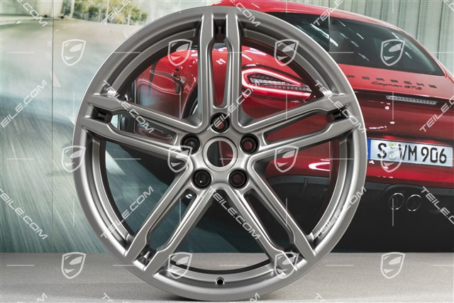 19" Felgensatz Macan Turbo, 8J x 19 ET21 + 9J x 19 ET21, Platinum Seidenmatt
