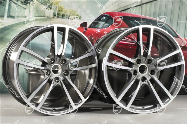 21" Komplet felg Cayenne Turbo, 11J x 21 ET58 + 9,5J x 21 ET46