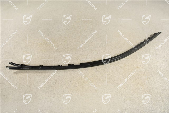 Trim strip, front roof frame, Black, L