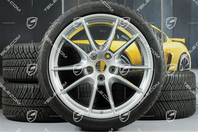 20" Carrera S (III) Winterräder Satz, 8,5J x 20 ET51 + 11J x 20 ET70 + NEUE Michelin Winterreifen 245/35 ZR20 + 295/30 ZR20, mit RDK-Sensoren