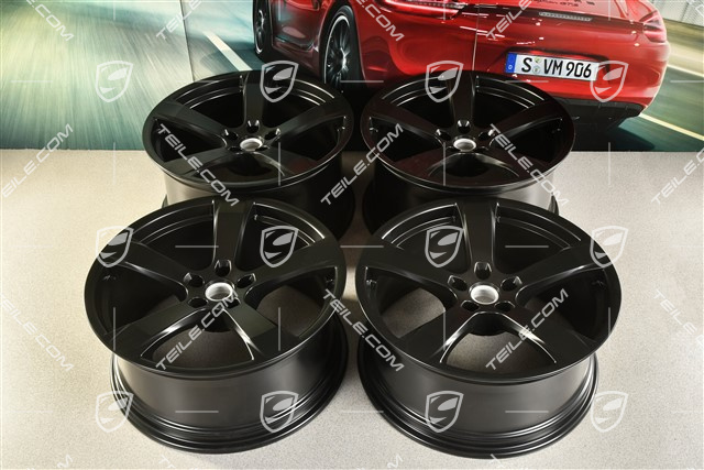 20" Felgensatz "Macan Sport", 9J x 20 ET26 + 10J x 20 ET19, in schwarz seidenmatt