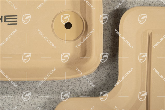 Fußmatten / Fussmattensatz, Gummi, 4-Teilig, Luxorbeige, UK-Version