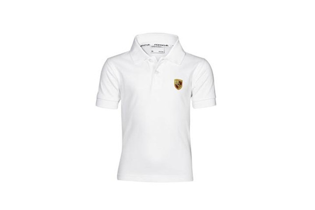 Boy's polo shirt, crest, size 116/122