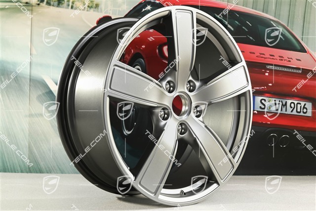 20" Felgensatz Carrera Sport, 8,5J x 20 ET57 + 10,5J x 20 ET51, in Platinum Seidenmatt
