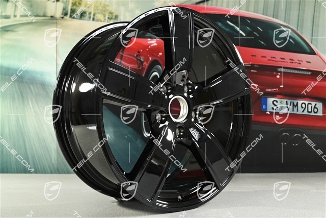 20-inch wheel rim set Carrera Sport, 8,5J x 20 ET57 + 10,5J x 20 ET51, black high gloss