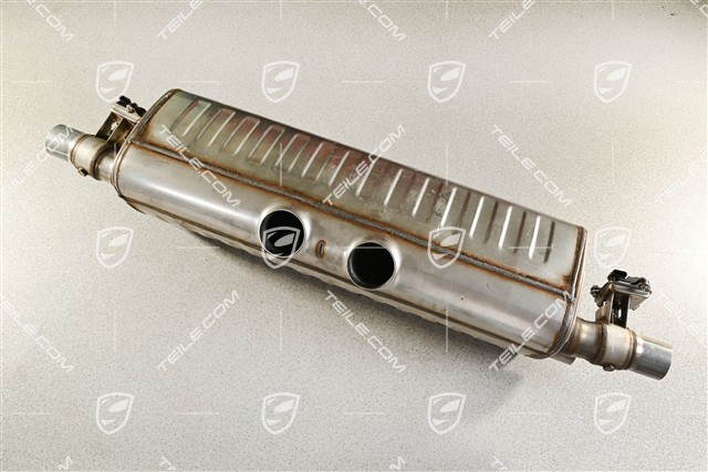Rear silencer without pipes