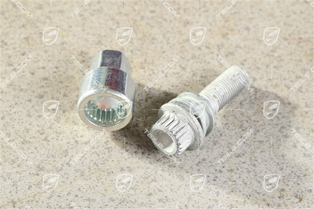 Anti-theft wheel bolt incl. adapter