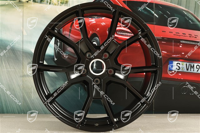 21" Felge Sport Turismo GTS / RS Spyder Design, 11,5J x 21 ET66, in Schwarz Seidenmatt