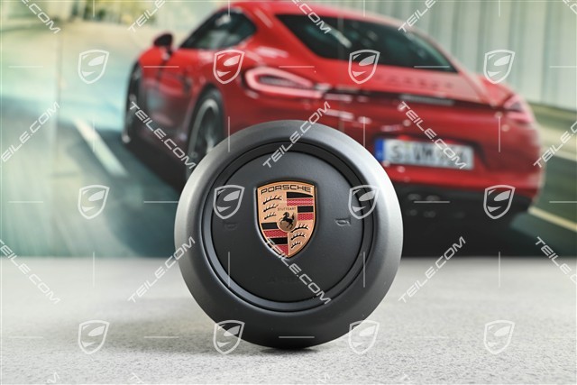 Airbag unit, steering wheel, Black ring / band, leather Black