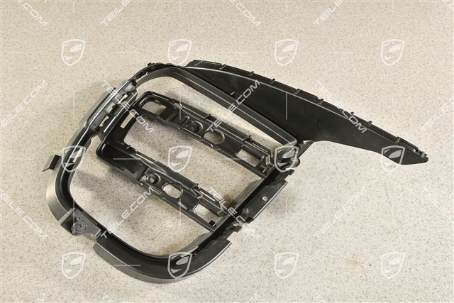 Front bumper, side ventilation grille, Black, R