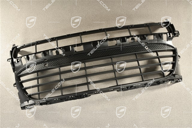 Front bumper Grille, centre / middle , PDC with Real Top View, Black