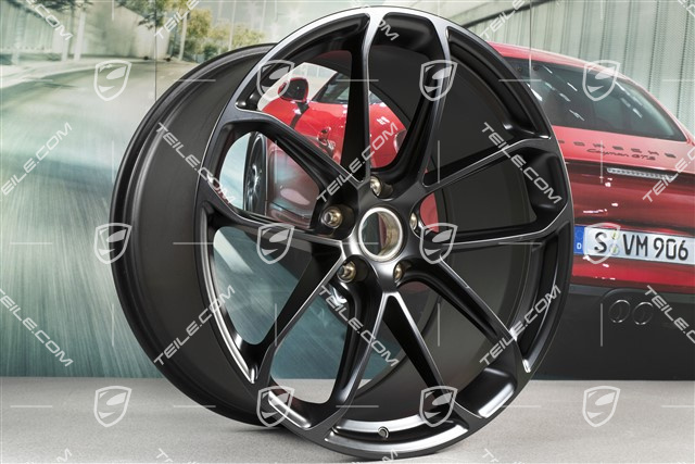 22" Felge GT, Heck, 11,5J x 22 ET52, Schwarz Seidenmatt