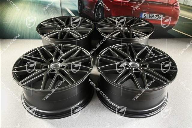 21" Komplet felg Cayenne RS Spyder Design, 11J x 21 ET58 + 9,5J x 21 ET46, Turbonite