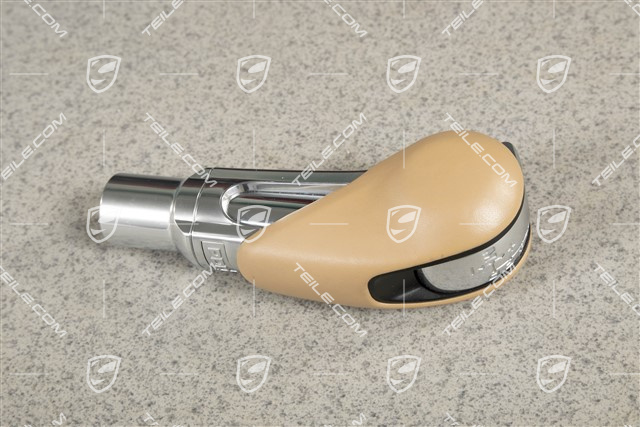 Gałka zmiany biegów, skórzana, PDK, Luxor beige