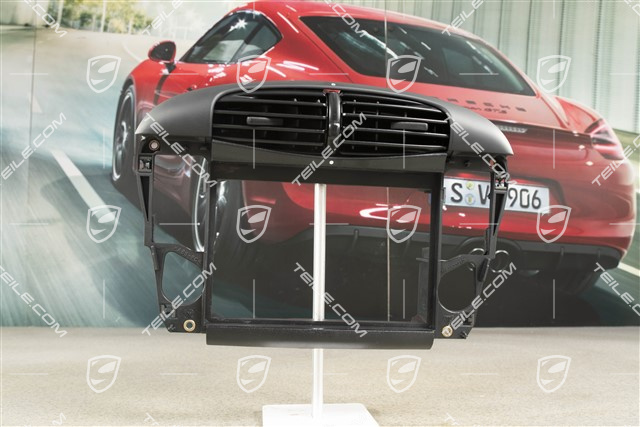 2 Din Aufnahmerahmen, Mitteldüse, Schwarz