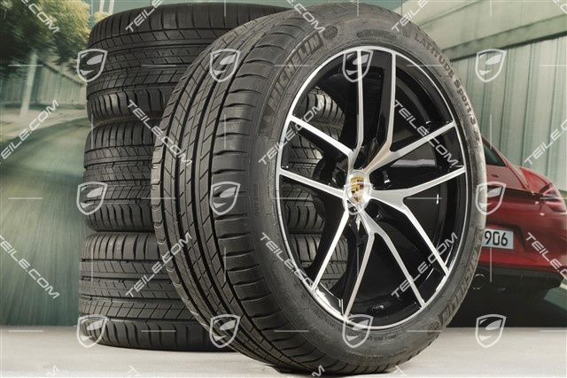 20" koła letnie komplet "Macan S" , felgi 9J x 20 ET26 + 10J x 20 ET19 + opony letnie Michelin 265/45 R20 + 295/40 R20, z czujnikami ciśnienia RDK
