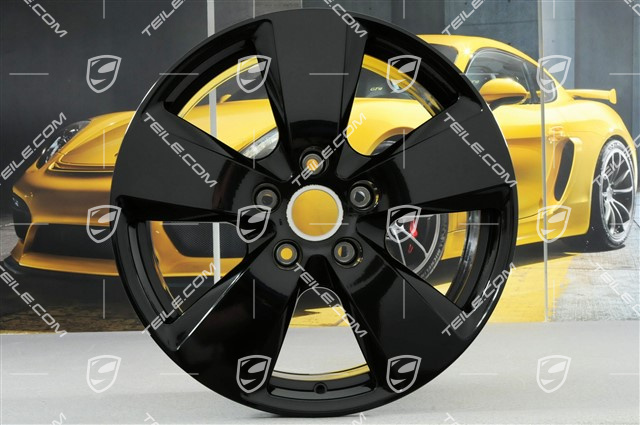 19" felga Cayenne, 9,5J x 19 ET54, czarny wysoki połysk