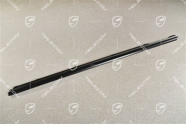 Trim strip / moulding / door shaft incl. seal, front, Black matte, L